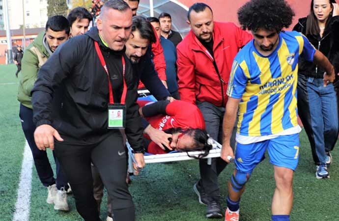 Maçta sakatlanan amatör sporcu yaşam savaşı veriyor