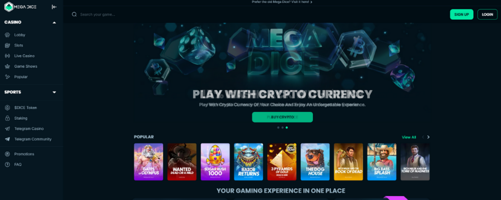 mega dice yüksek deneme bonusu veren yeni kumarhane